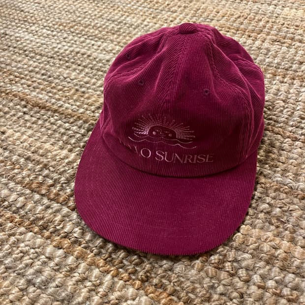 헬로선라이즈 코듀로이 캡모자 핑크