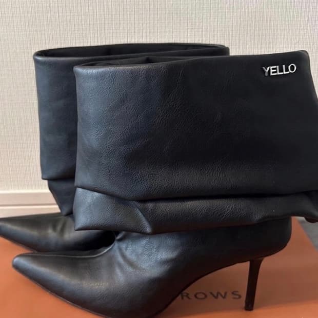 택포/착샷O) YELLO INK SHORT BOOTS 블랙