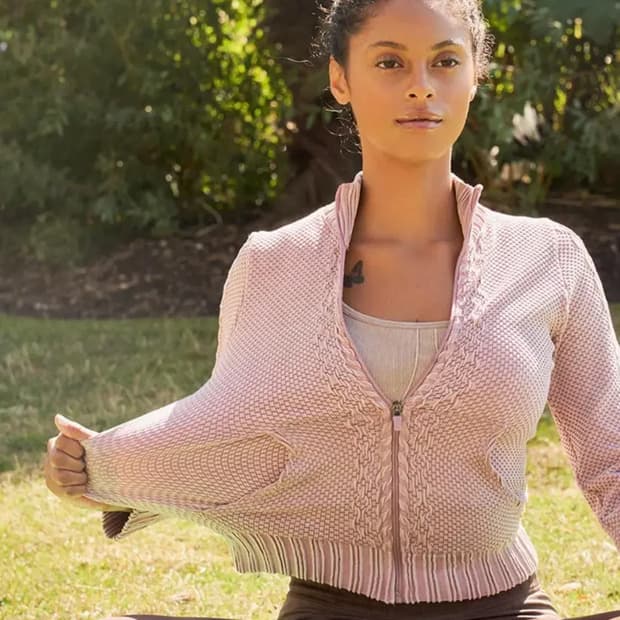 잇존어패럴 ITZON 스펀지 니트 집업 M/L 핑크