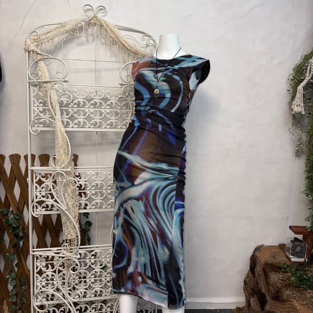 Marvel x-ray mesh shirring maxi ops