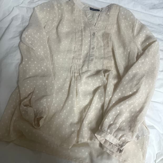 하구미 모리 도트 블라우스 셔츠
