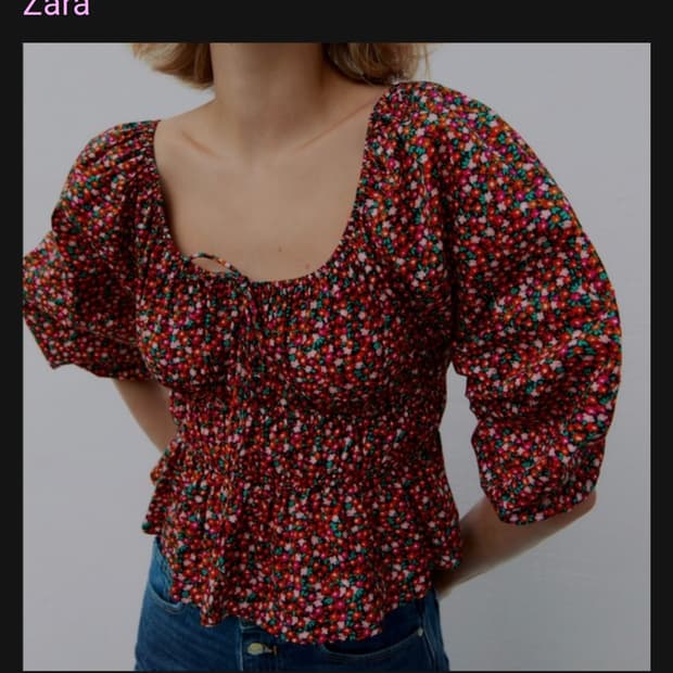 ZARA 플로럴 블라우스