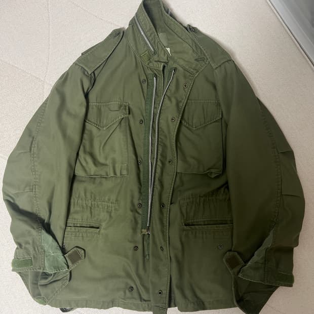 m65 필드자켓 2세대 스몰 레귤러 존오운베이 은색 지퍼