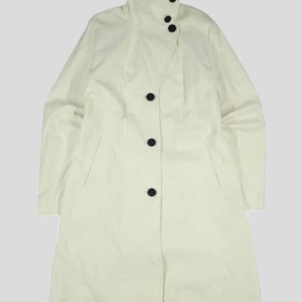 Dkny 도나카란 벨티으 하이넥 트렌치 롱 코트