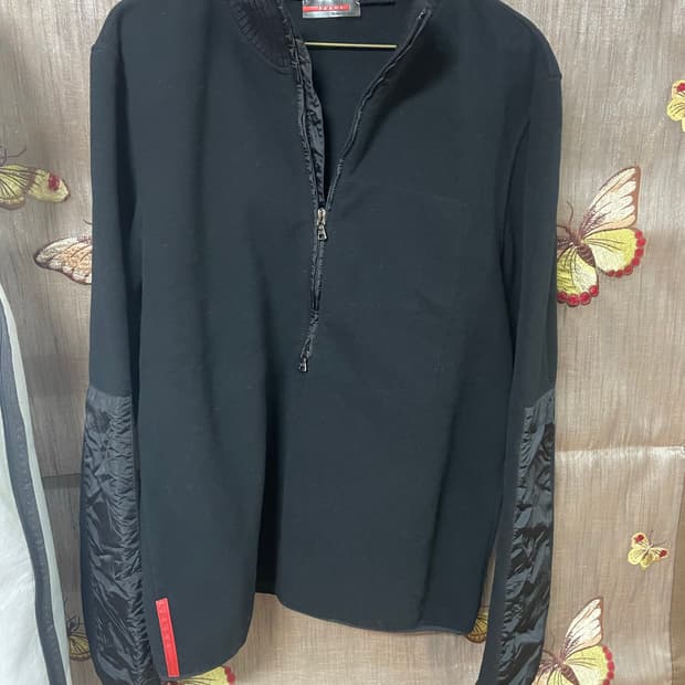 00s 프라다 스포츠 후리스 하프집업 L