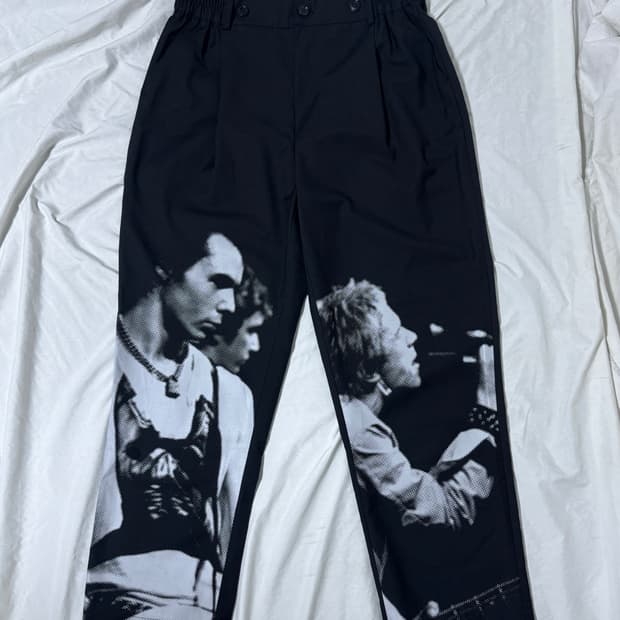 Moditec 섹스피스톨즈 프린트 팬츠 펑크 아나키