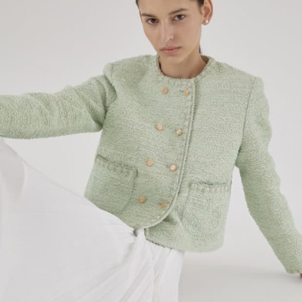 오르 트위드 자켓