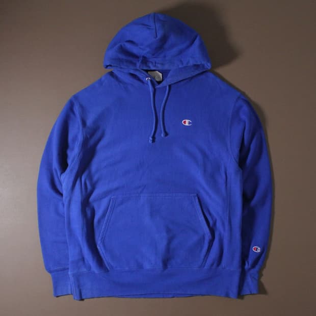 Champion 챔피온 블루 기모 후드티 