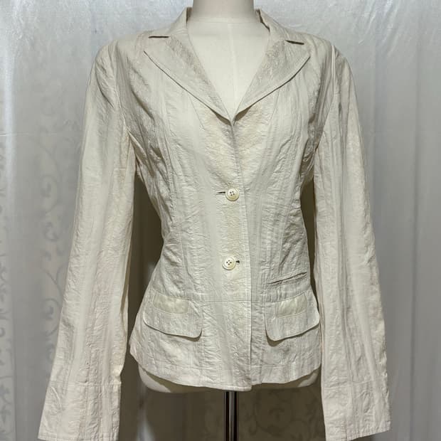 레이스 아이보리 블레이저