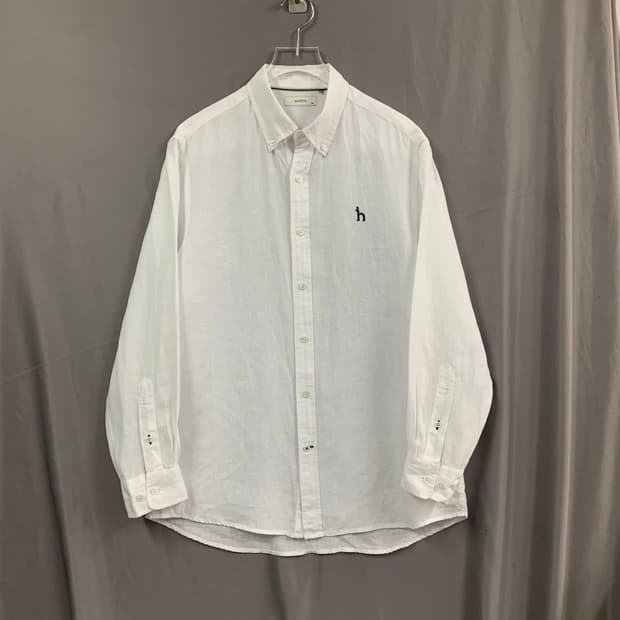 L 헤지스 화이트 린넨 셔츠 남방