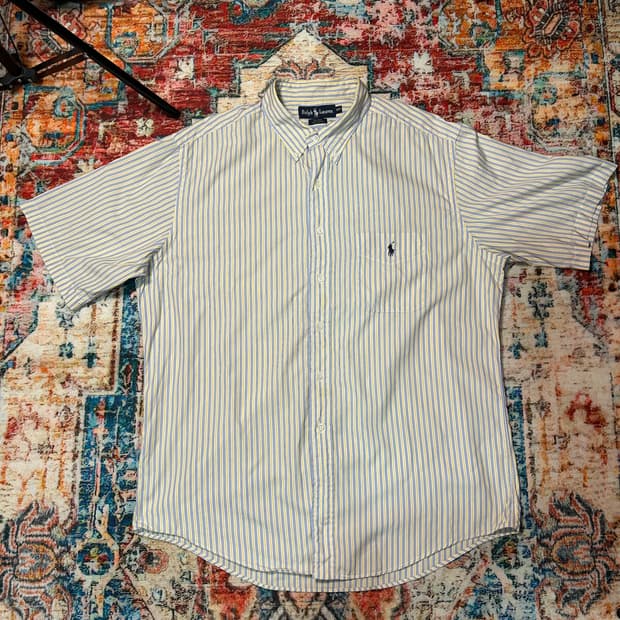 [XL] 90s 폴로 랄프로렌 스트라이프 반팔 셔츠