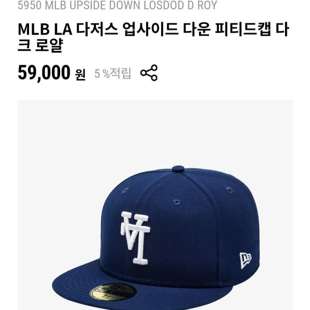뉴에라 LA 다저스 업사이드 다운