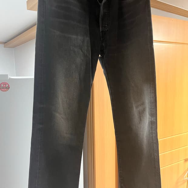 RRL 스트레이트 데님 - 더스티블랙 워시