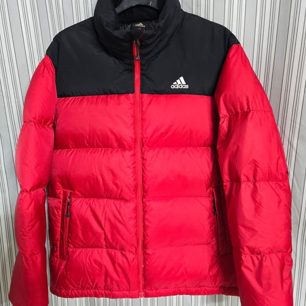 (105) 아디다스 레드/블랙 다운패딩 점퍼 H72755
