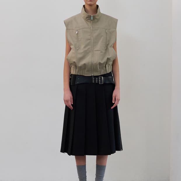 LCDC TM 플리츠 지퍼 스커트