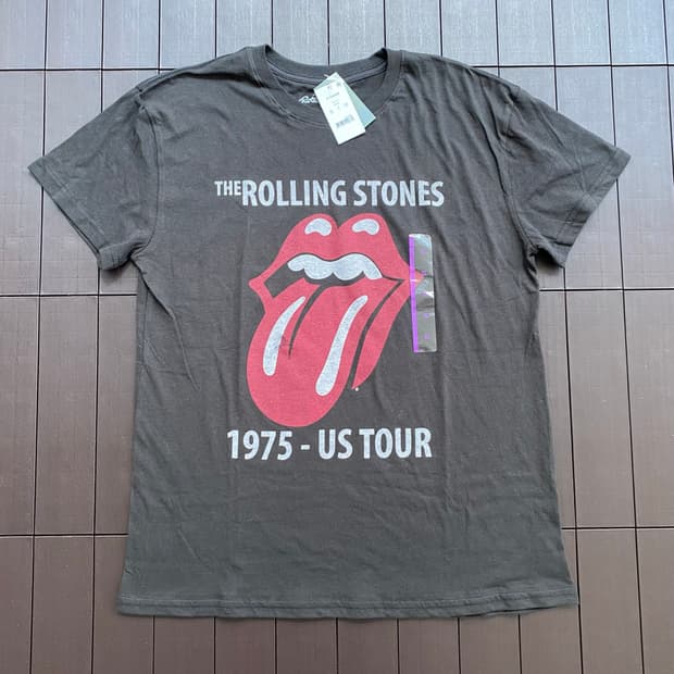 (XXL) 롤링스톤즈 1975 US Tour 밴드티 티셔츠