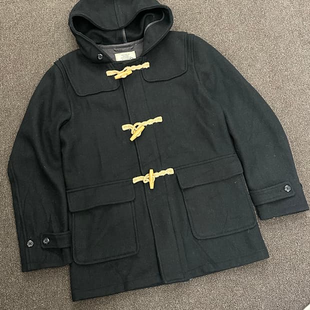 XL)Back Number 빈티지 블랙 더플코트