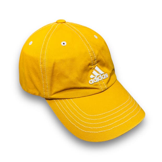 아디다스 삼선 로고 베이스볼 코튼 옐로우 볼캡