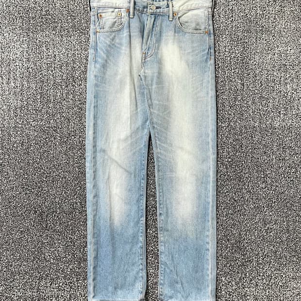 빈티지9. 리바이스 505 워시드 연청 진 데님팬츠 청바지