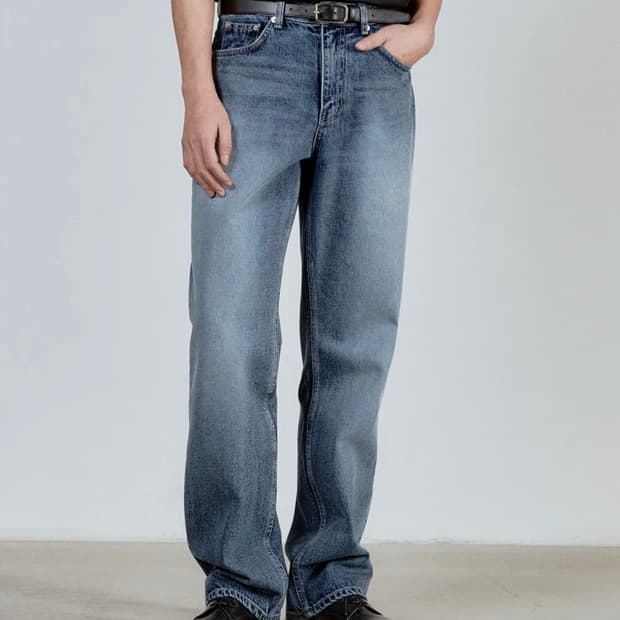 (32) 브랜디드 51058 쿠라보 밀키웨이 와이드 스트레이트진