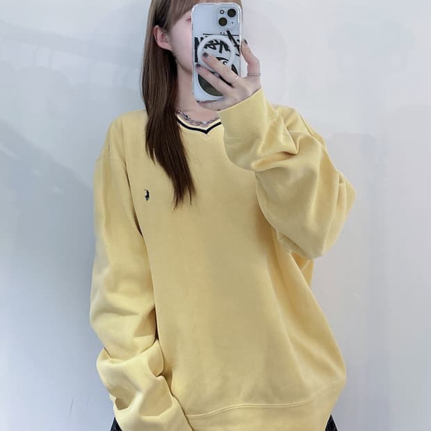 폴로랄프로렌 포니 브이넥 니트