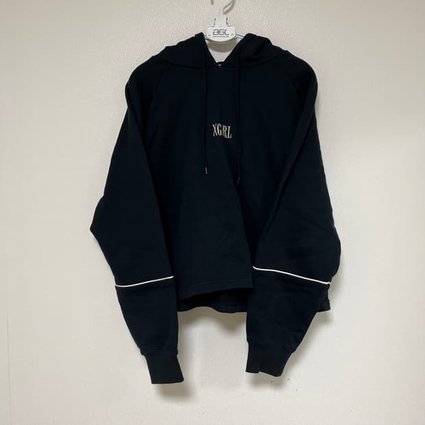 엑스걸 크롭 후드티 