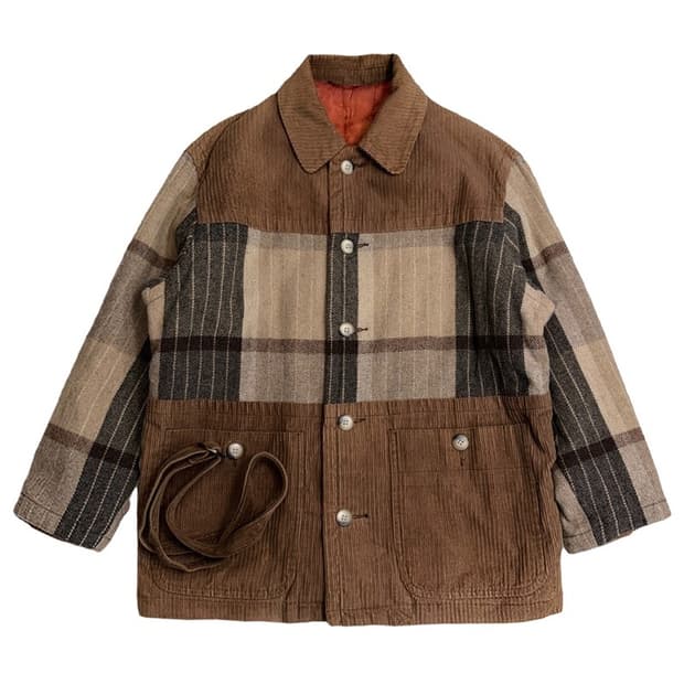 U2 CLOTHING 플레이드 패턴 필드 자켓 M