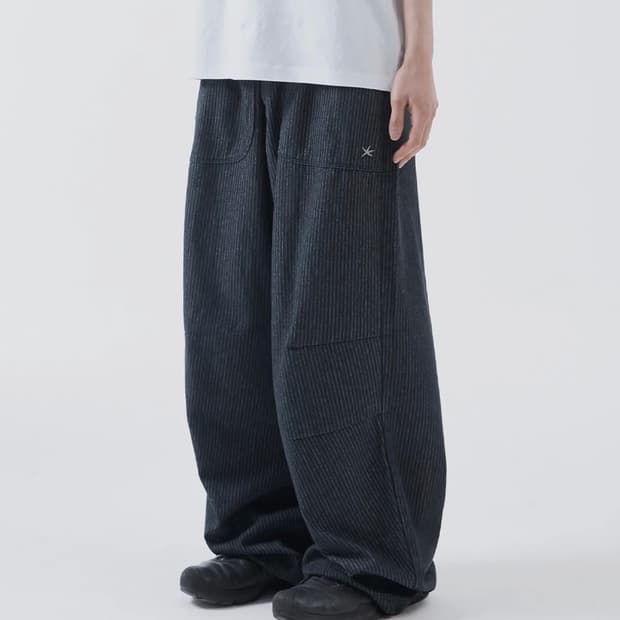 [L] TCM starfish pin stripe pants (블랙)
