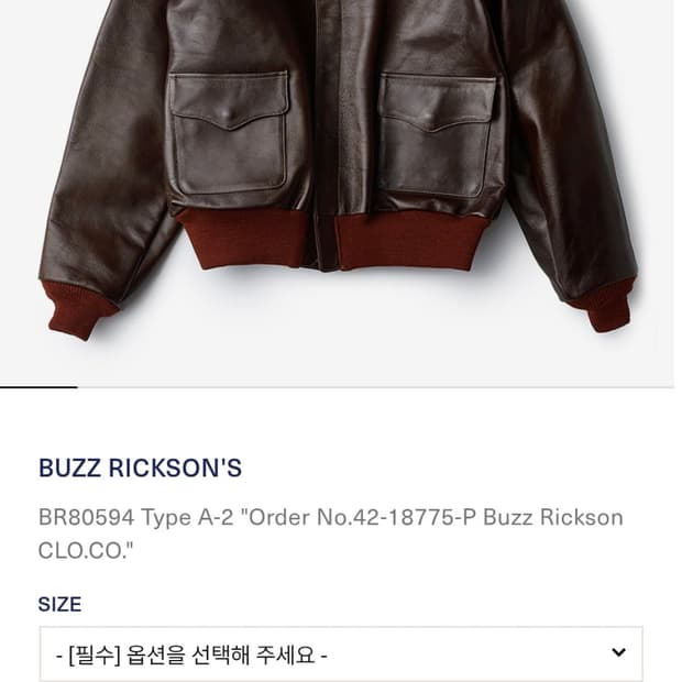 버즈릭슨 A-2 자켓