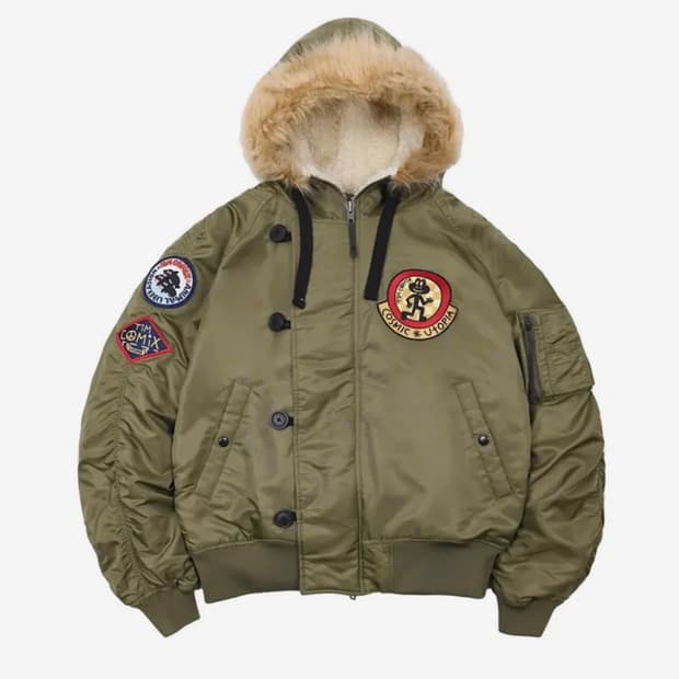 팀코믹스 패치드 MA-1 후디드 덱 점퍼