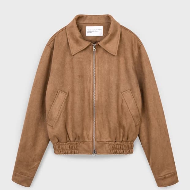 플레이스스튜디오 투웨이 블루종 스웨이드 밴딩 점퍼 자켓 [브라운]