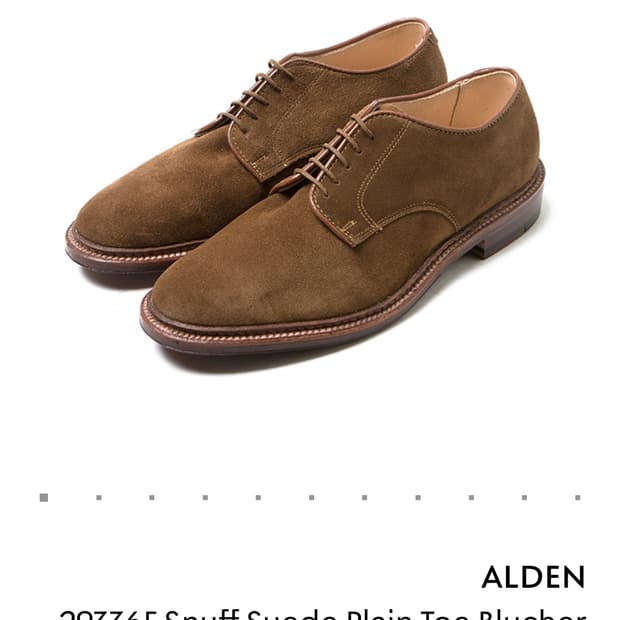 Alden 알든 29336f 스너프 스웨이드 더비/7.5E
