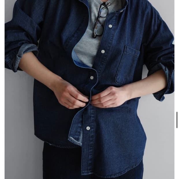 라룸 베를린데님셔츠 진청 새상품