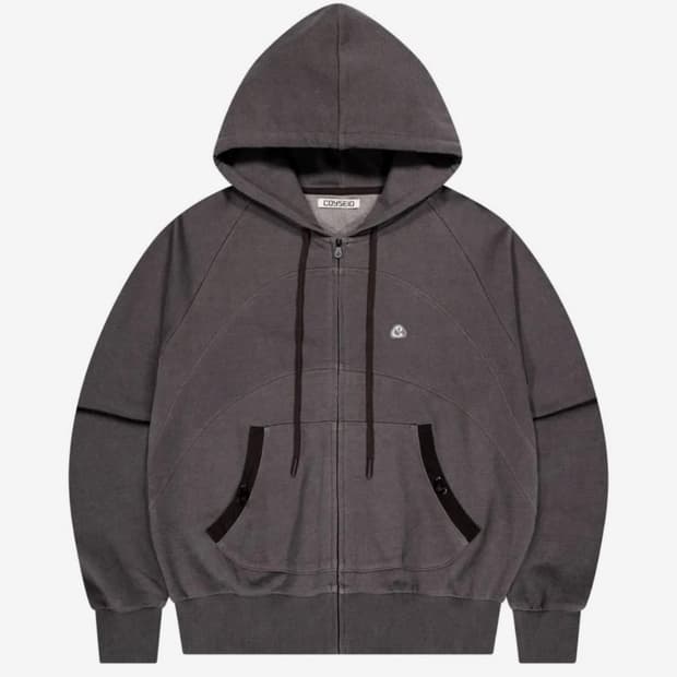 구해요/코이세이오 스트링 포켓 후드집업 와인