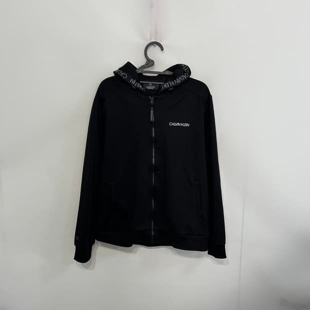 캘빈클라인 스펠아웃 후드집업 XL 블랙