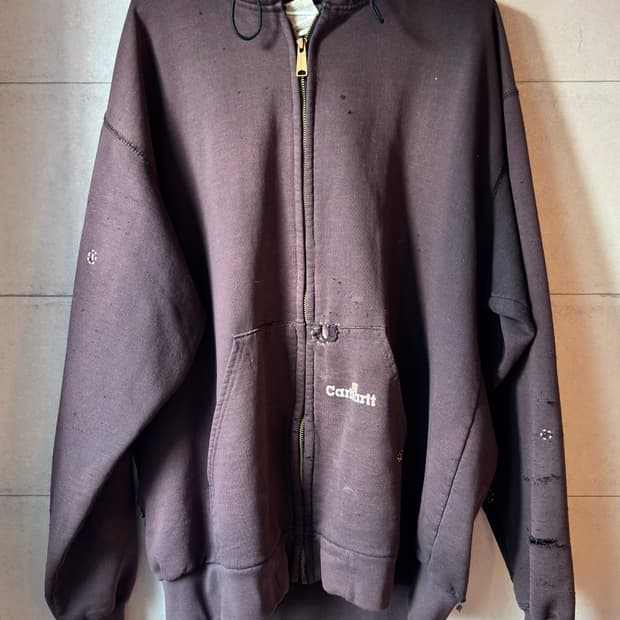 빈티지 페이디드 Carhartt 후디