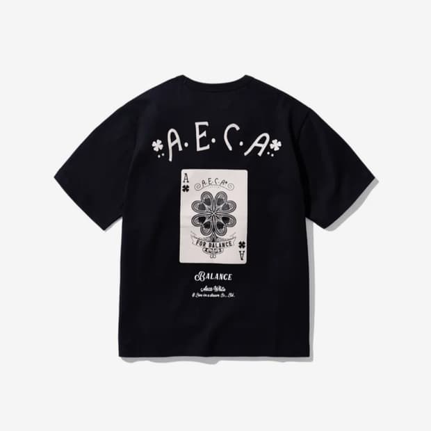 에이카화이트 AECA SPADE A HALF SLEEVE-BLACK