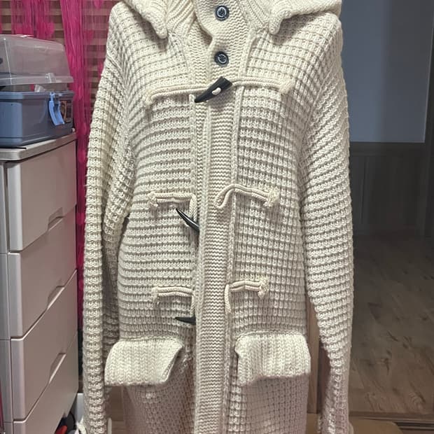 모리걸 뜨개 떡볶이 코트 일본 빈티지