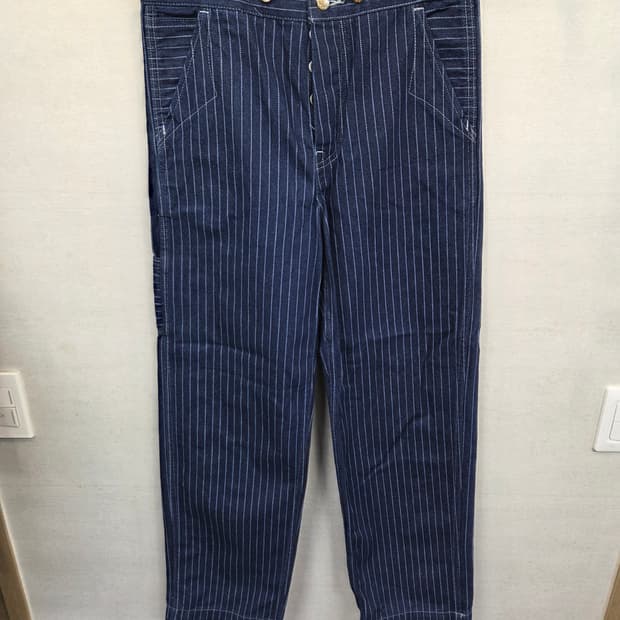 논스탁 레일웨이 워크 스트라이프 데님팬츠 m 대략 29