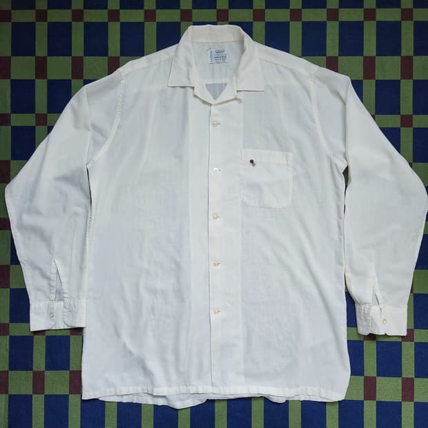 60s JC Penney 타운크래프트 오픈카라 셔츠(USAmade)