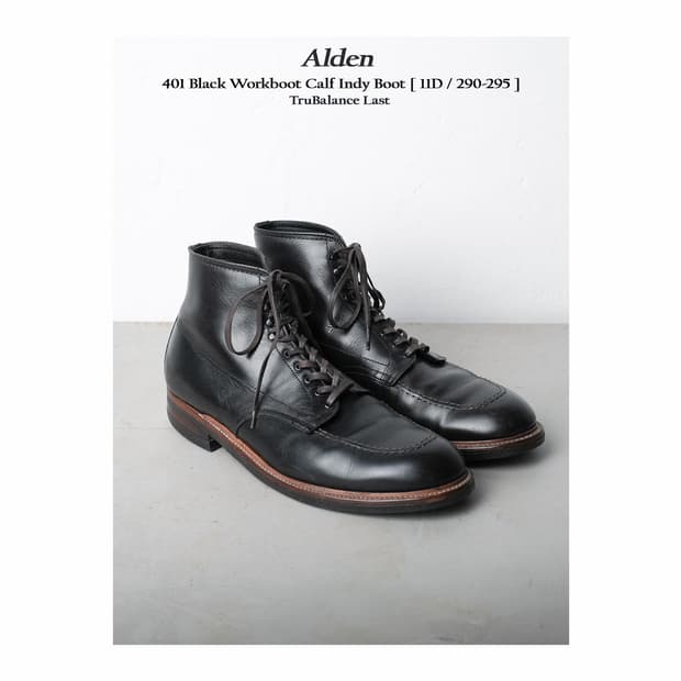 알든 401 11D(290-295사이즈) 블랙 카프 인디부츠
