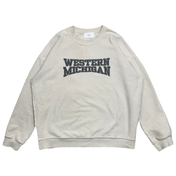 MOOD 크루넥 맨투맨 아이보리 OS