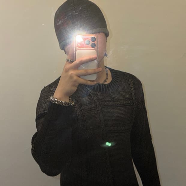 일본 빈티지 워싱 니트