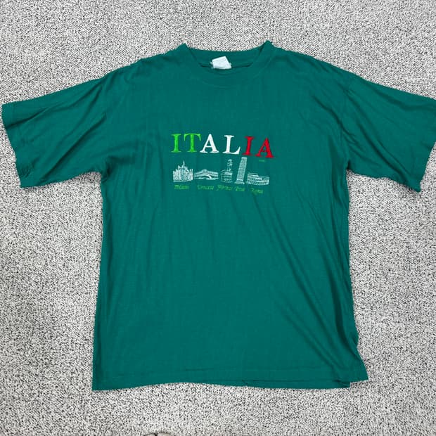 90s ITALIA 자수 반팔티