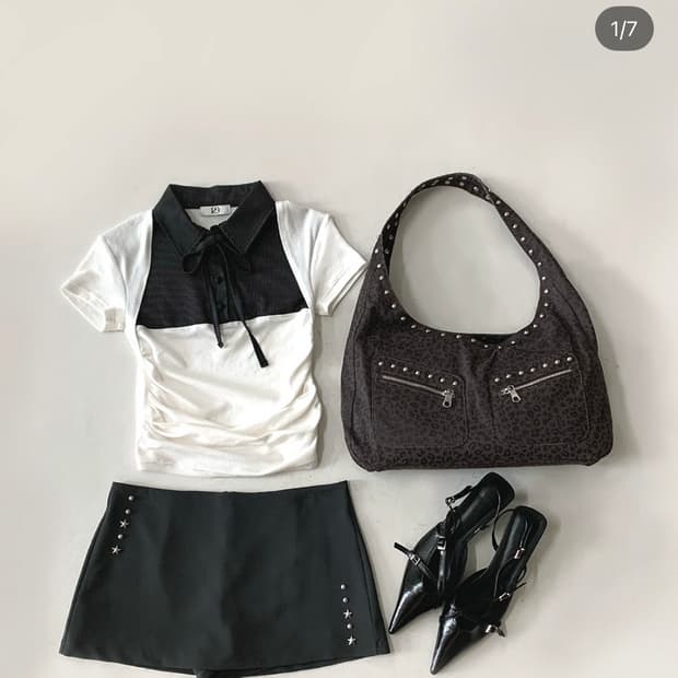 일리고 레오파드 숄더백