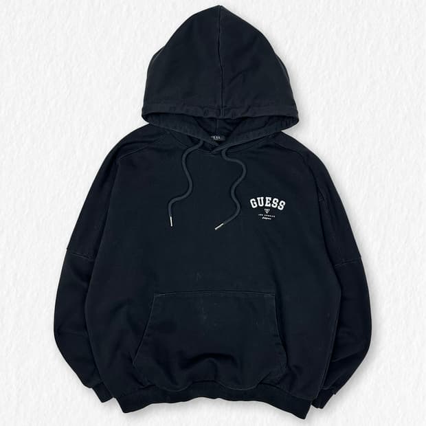 게스 후드티 블랙