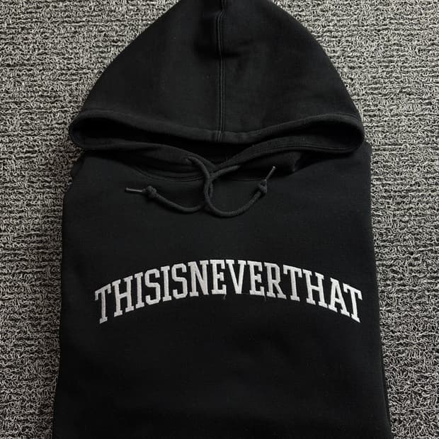 디스이즈네버댓 빅로고 아치로고 박시핏 후드 티셔츠 1500