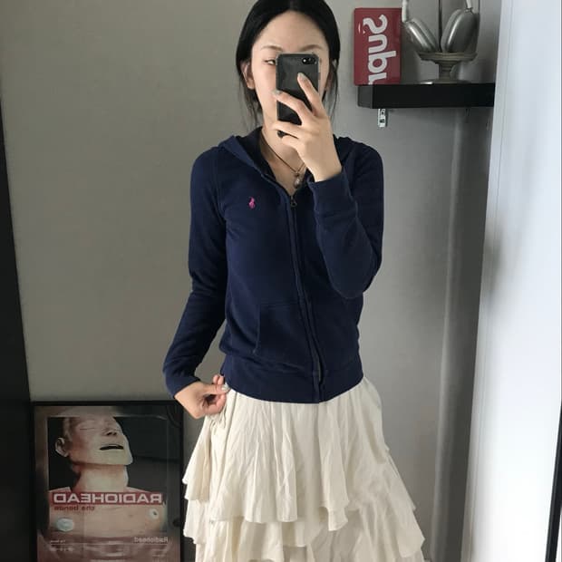 폴로 랄프로렌 포니로고 네이비 후드집업