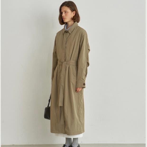오브유이 클래식 싱글 트렌치 코트