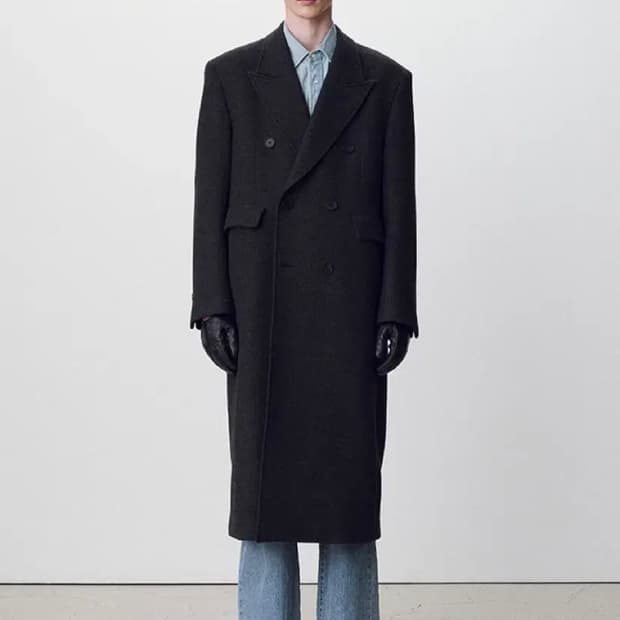 토니웩 / 24FW 명작 코트 / 다크 헤링본 더블코트 / XL